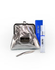 Skin Research Laboratories® silver bag with neuBrow and tweezer